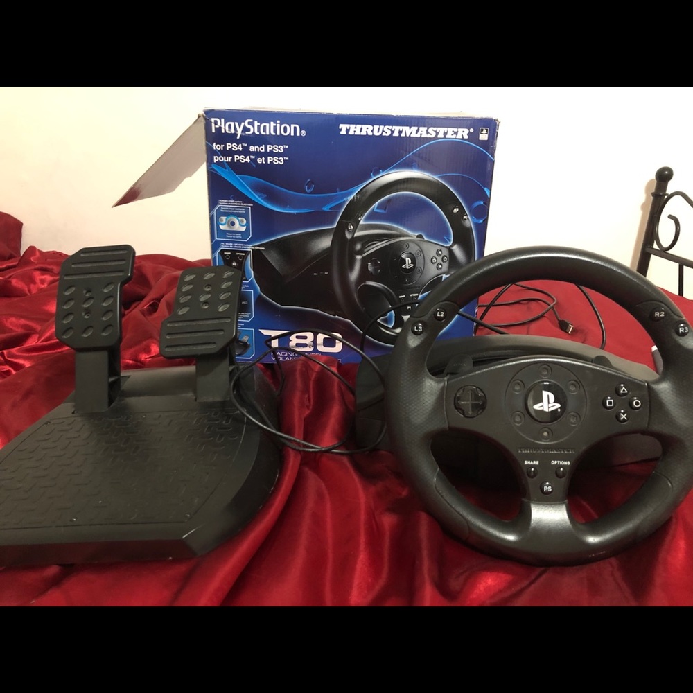 PlayStation racing wheel with pedals